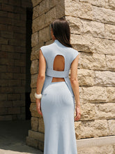 Backless Ribbed Knit Top